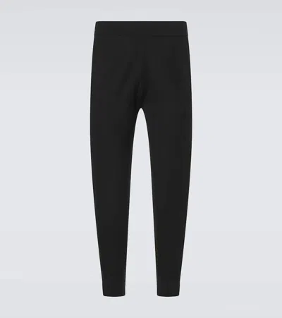 Berluti Wool And Silk Sweatpants In Black