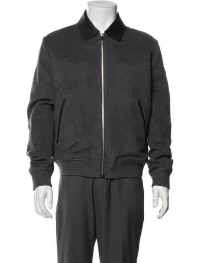 Pre-owned Berluti Wool Bomber Jacket In Grey
