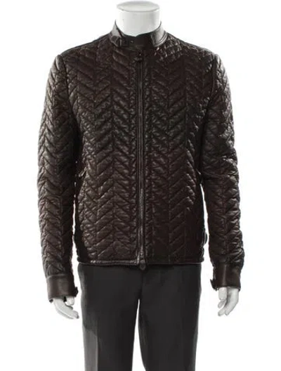 Pre-owned Berluti Wool Moto Jacket In Black