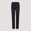 Berluti Straight Leg Wool Blend Pants With Elastic Waistband In Cold Night Blue