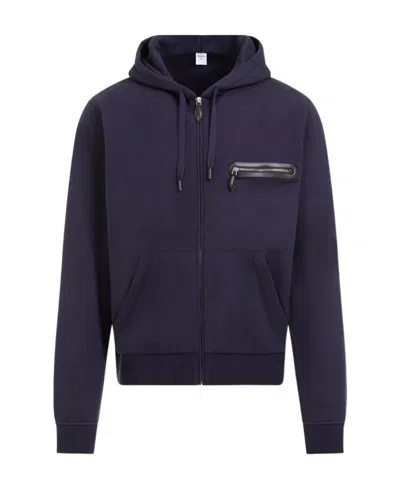 Berluti Zip-up Drawstring Hoodie In Blue