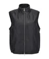 Berluti Scritto Print Sleeveless High Collar Vest In Black