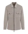 Berluti Double Face Zipped Overshirt In Gray