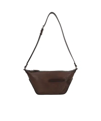 Berluti Zippered Shoulder Bag In Green