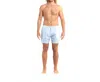 Bermies Palm Stripes Swim Trunk In Blue In Blue
