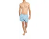 Bermies Turtle Bay Swim Trunks In Pink & Blue In Blue
