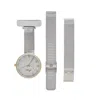Bermuda Watch Company Annie Apple Empress Interchangeable Rose Gold, Silver Mesh Wrist To Nurse Watch Ladies In Silver