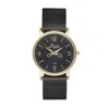 Bermuda Watch Company Women's Annie Apple Alore Gold/black Mesh Hairdresser Scissor Hands Watch In Black