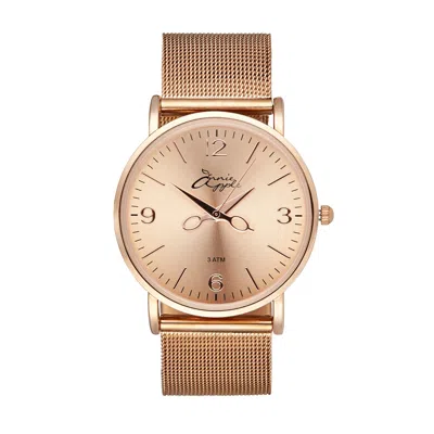 Bermuda Watch Company Women's Annie Apple Alore Rose Gold Mesh Hairdresser Scissor Hands Watch