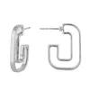 Bermuda Watch Company Women's Annie Apple Ana Ovate Sterling Silver Hollow Hoop Earrings In Silver