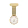 Bermuda Watch Company Women's Annie Apple Blush Pink & Gold Mesh Nurse Fob Watch In Gold