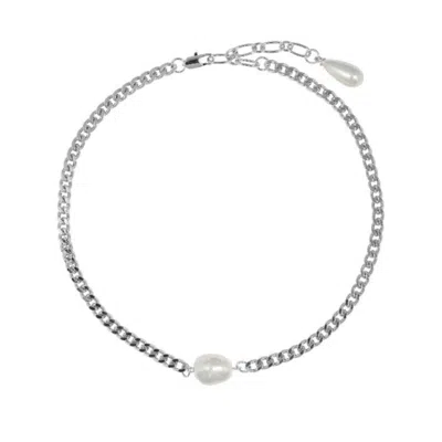 Bermuda Watch Company Women's Annie Apple Cleo Sterling Silver Pearl Pendant Chain Necklace
