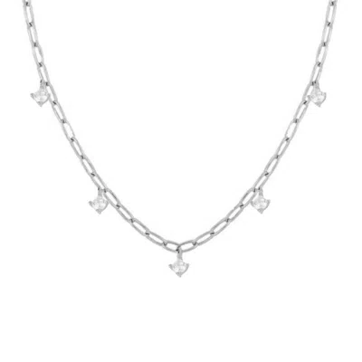 Bermuda Watch Company Women's Annie Apple Elena Sterling Silver Charm Chain Necklace