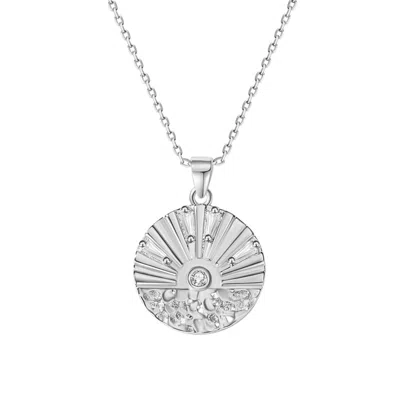 Bermuda Watch Company Women's Annie Apple Elle Sterling Silver Sunrise Pendant Necklace