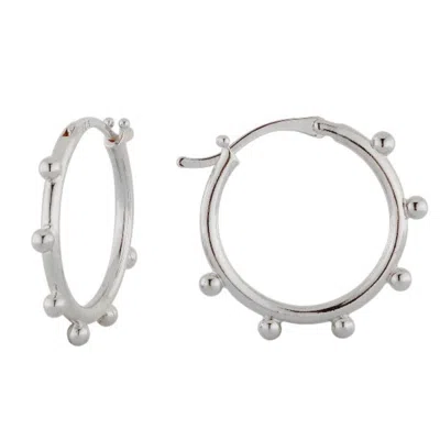 Bermuda Watch Company Women's Annie Apple Elsie Sterling Silver Bobble Hoop Earrings