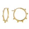 Bermuda Watch Company Women's Annie Apple Elsie Sterling Silver, Gold Vermeil, Bobble Hoop Earrings In Gold