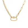 Bermuda Watch Company Women's Annie Apple Esti Carabiner Sterling Silver Gold Vermeil Chain Necklace