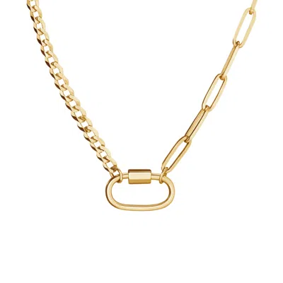 Bermuda Watch Company Women's Annie Apple Esti Carabiner Sterling Silver Gold Vermeil Chain Necklace
