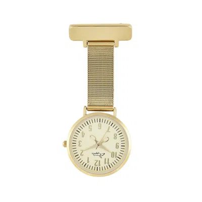 Bermuda Watch Company Women's Annie Apple Gold Mesh Nurse Fob Watch