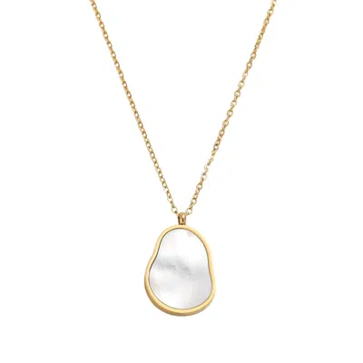 Bermuda Watch Company Women's Annie Apple Hallie Gold Shell Pendant Necklace
