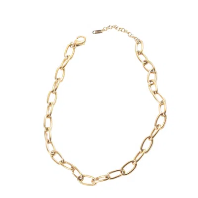 Bermuda Watch Company Women's Annie Apple Laina Chunky Interlock Gold Necklace