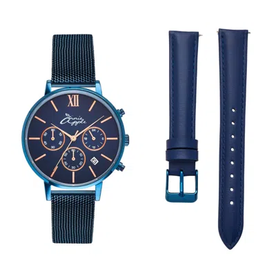 Bermuda Watch Company Women's Annie Apple Marseille Rose Gold Blue Multifunctional Interchangeable