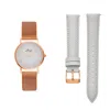 Bermuda Watch Company Women's Annie Apple Metanoia Rose Gold Grey Petite Interchangeable In Multi