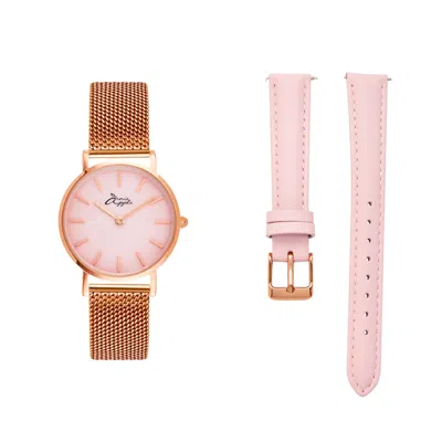 Bermuda Watch Company Women's Annie Apple Metanoia Rose Gold Pink Seashell Petite Interchangeable In Multi