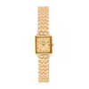 Bermuda Watch Company Women's Annie Apple Quaintrelle Square Gold Link Watch In Gold