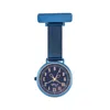 Bermuda Watch Company Women's Annie Apple Rose Gold/blue Mesh Nurse Fob Watch In Blue