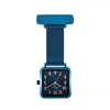 Bermuda Watch Company Women's Annie Apple Square Rose Gold & Blue Mesh Nurse Fob Watch In Blue
