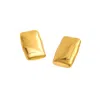 Bermuda Watch Company Women's Gold Annie Apple Joelle Oversized Rectangle Studs