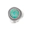 Bermuda Watch Company Women's Green / Blue / Silver Annie Apple Imogen Sterling Silver Amazonite Ring In Multi