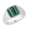 Bermuda Watch Company Women's Green / Silver Annie Apple Stellar Sterling Silver Malachite Green Ring In Multi