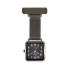Bermuda Watch Company Women's Grey Annie Apple Square Rose Gold & Gunmetal Mesh Nurse Fob Watch In Gray