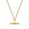 Bermuda Watch Company Women's Maivelle Blair T-bar Curb Chain Necklace - Gold In Gold