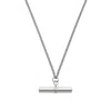 Bermuda Watch Company Women's Maivelle Blair T-bar Curb Chain Necklace - Silver In Silver