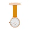 Bermuda Watch Company Women's Orange Annie Apple Meraki Rose Gold Mustard Leather Nurse Fob Watch