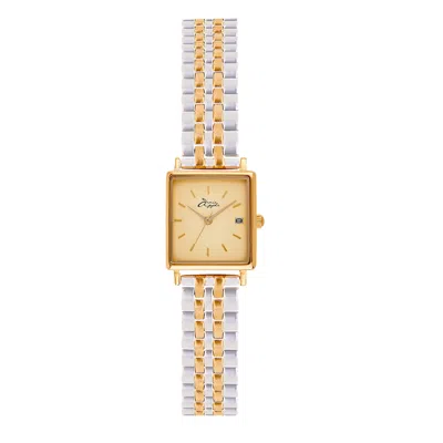 Bermuda Watch Company Women's Quaintrelle Square Gold Silver Link 22 24mm In Multi