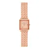 Bermuda Watch Company Women's Quaintrelle Square Rose Gold Link 22 24mm In Yellow