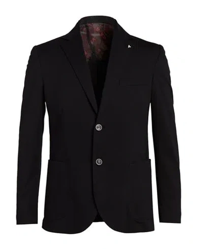 Berna Man Blazer Black Size 36 Cotton, Polyamide, Elastane
