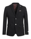 Berna Man Blazer Black Size 42 Cotton, Polyamide, Elastane In Black