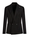 Berna Man Blazer Black Size 40 Polyester, Viscose, Elastane In Multi