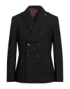 Berna Man Blazer Black Size 42 Cotton, Polyamide, Elastane In Black