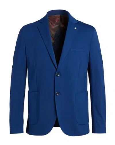 Berna Man Blazer Blue Size 36 Cotton, Polyamide, Elastane