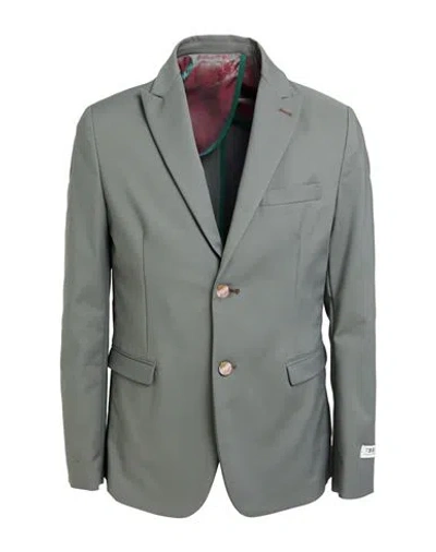 Berna Man Blazer Lead Size 40 Cotton, Polyamide, Elastane In Gray