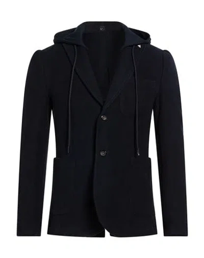 Berna Man Blazer Midnight Blue Size 44 Cotton In Black