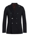 Berna Man Blazer Midnight Blue Size 42 Cotton, Polyamide, Elastane