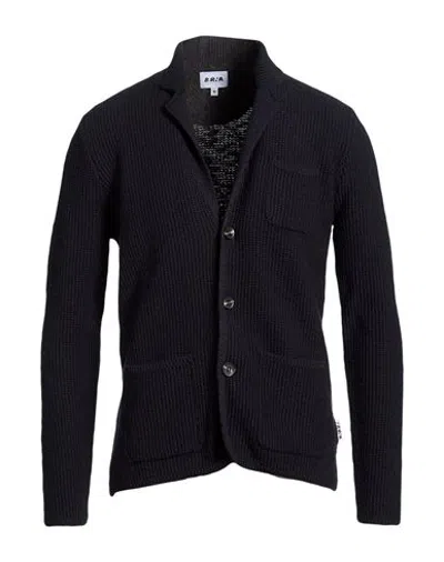 Berna Man Blazer Midnight Blue Size S Acrylic, Wool, Cotton In Black