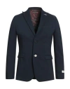 Berna Man Blazer Navy Size 36 Cotton, Polyamide, Elastane In Blue